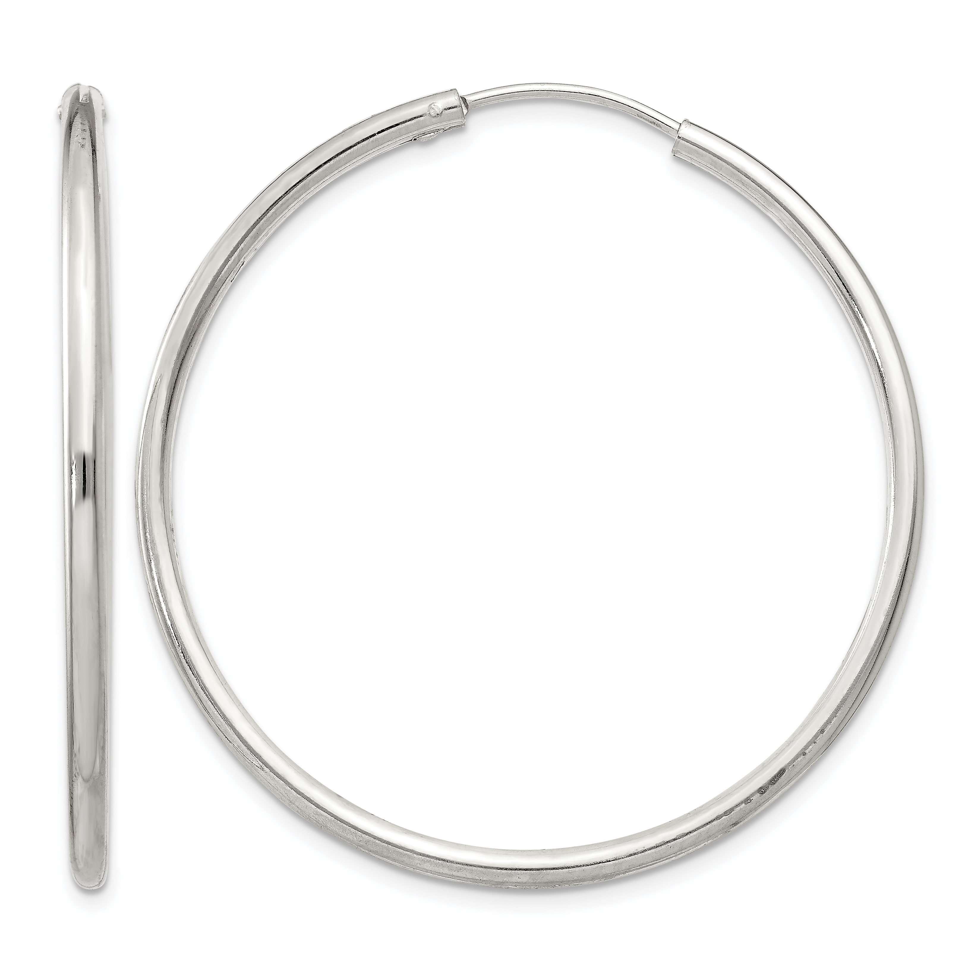 Sterling Silver 2mm Hoop Earrings (QE4372)