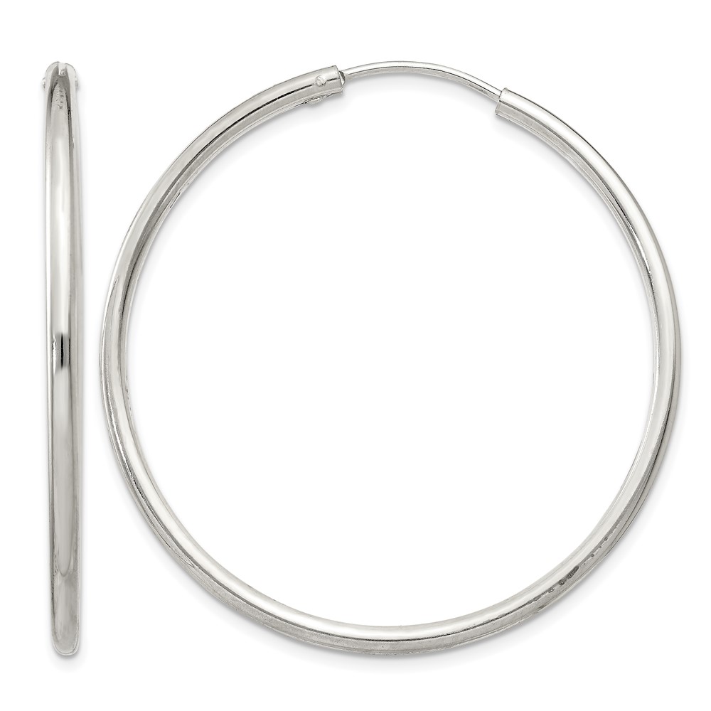 Sterling Silver 2mm Hoop Earrings (QE4372)