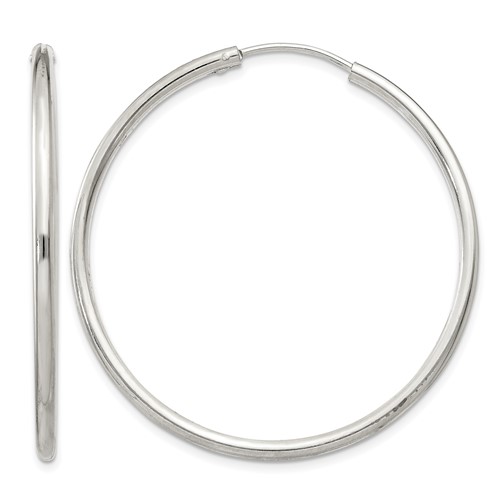 Sterling Silver 2mm Hoop Earrings