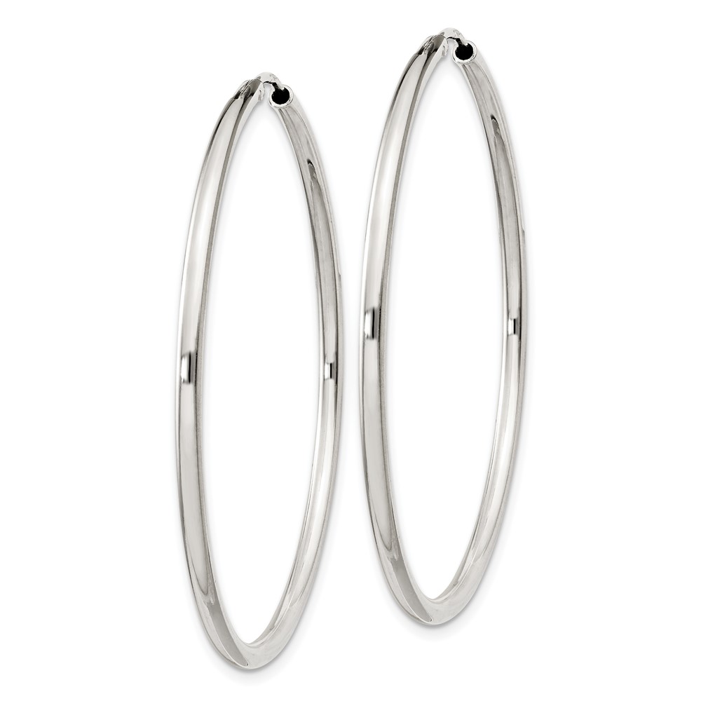 Sterling Silver 2mm Hoop Earrings (QE4373)