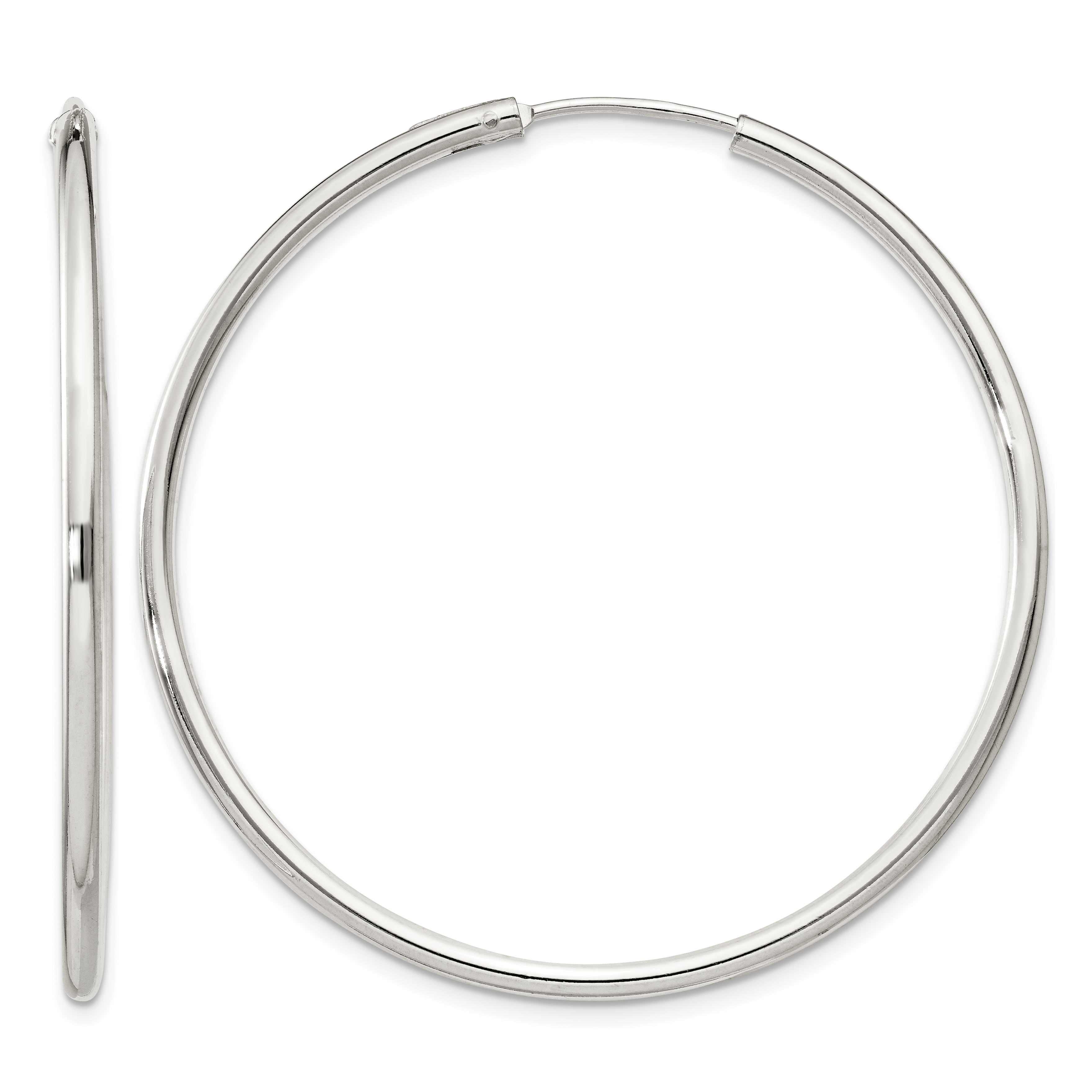 Sterling Silver 2mm Hoop Earrings (QE4373)