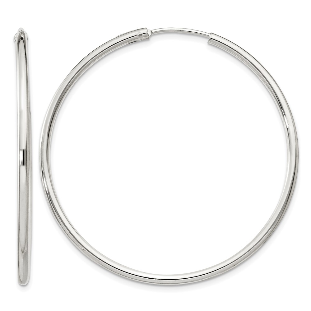 Sterling Silver 2mm Hoop Earrings (QE4373)