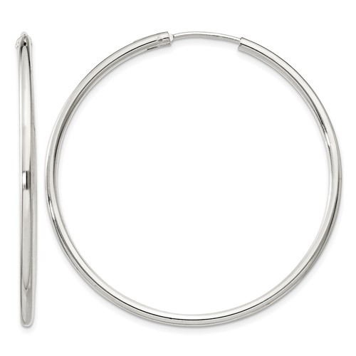 Sterling Silver 2mm Hoop Earrings