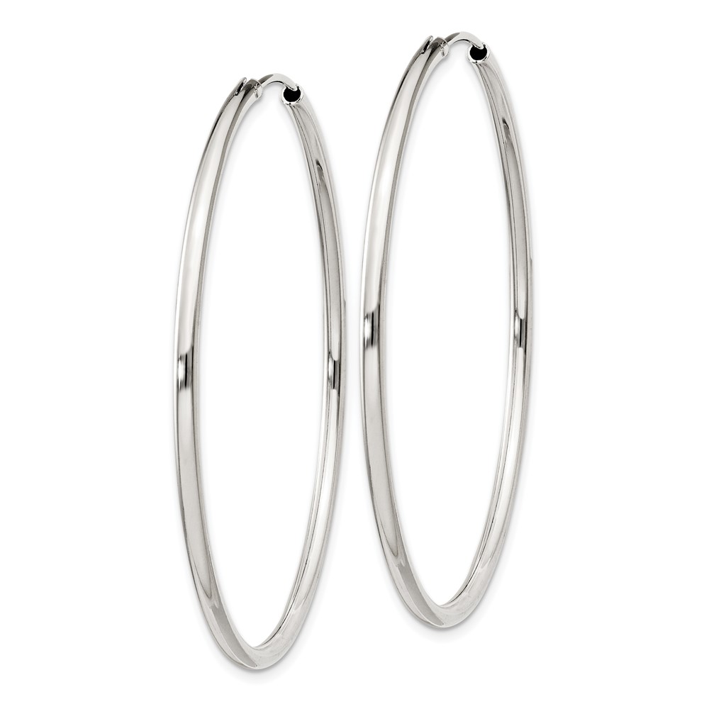 Sterling Silver 2mm Hoop Earrings (QE4374)