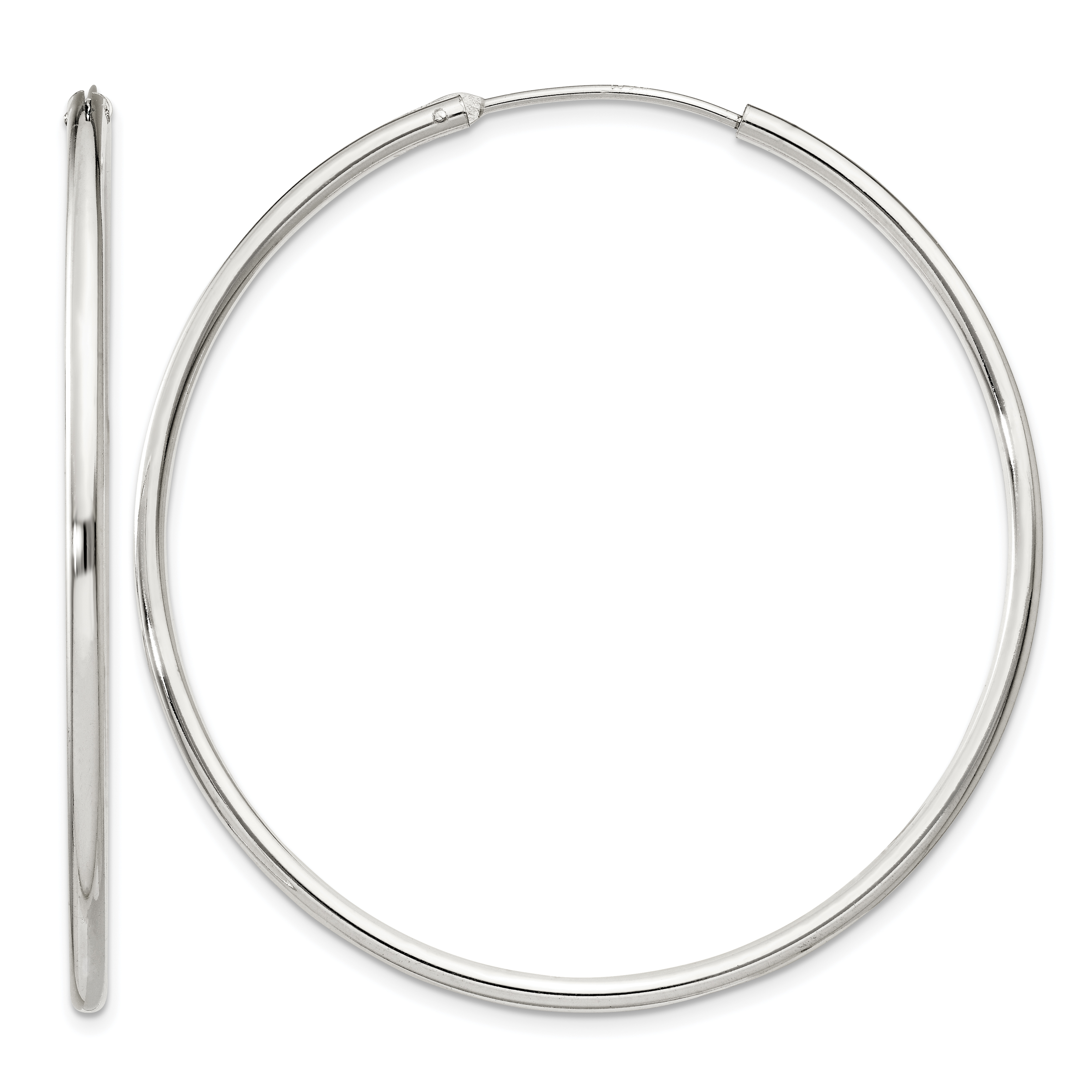 Sterling Silver 2mm Hoop Earrings (QE4374)