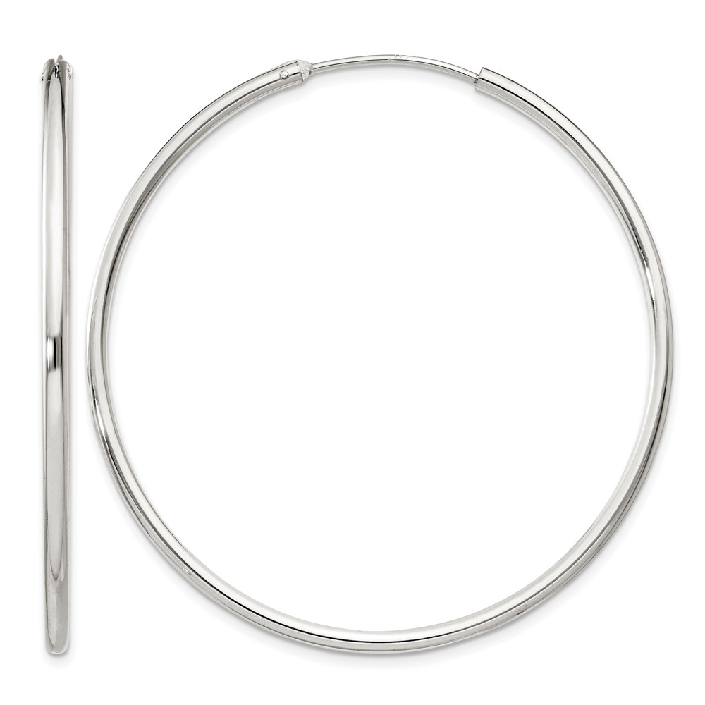 Sterling Silver 2mm Hoop Earrings (QE4374)
