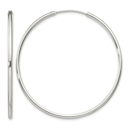 Sterling Silver 2mm Hoop Earrings