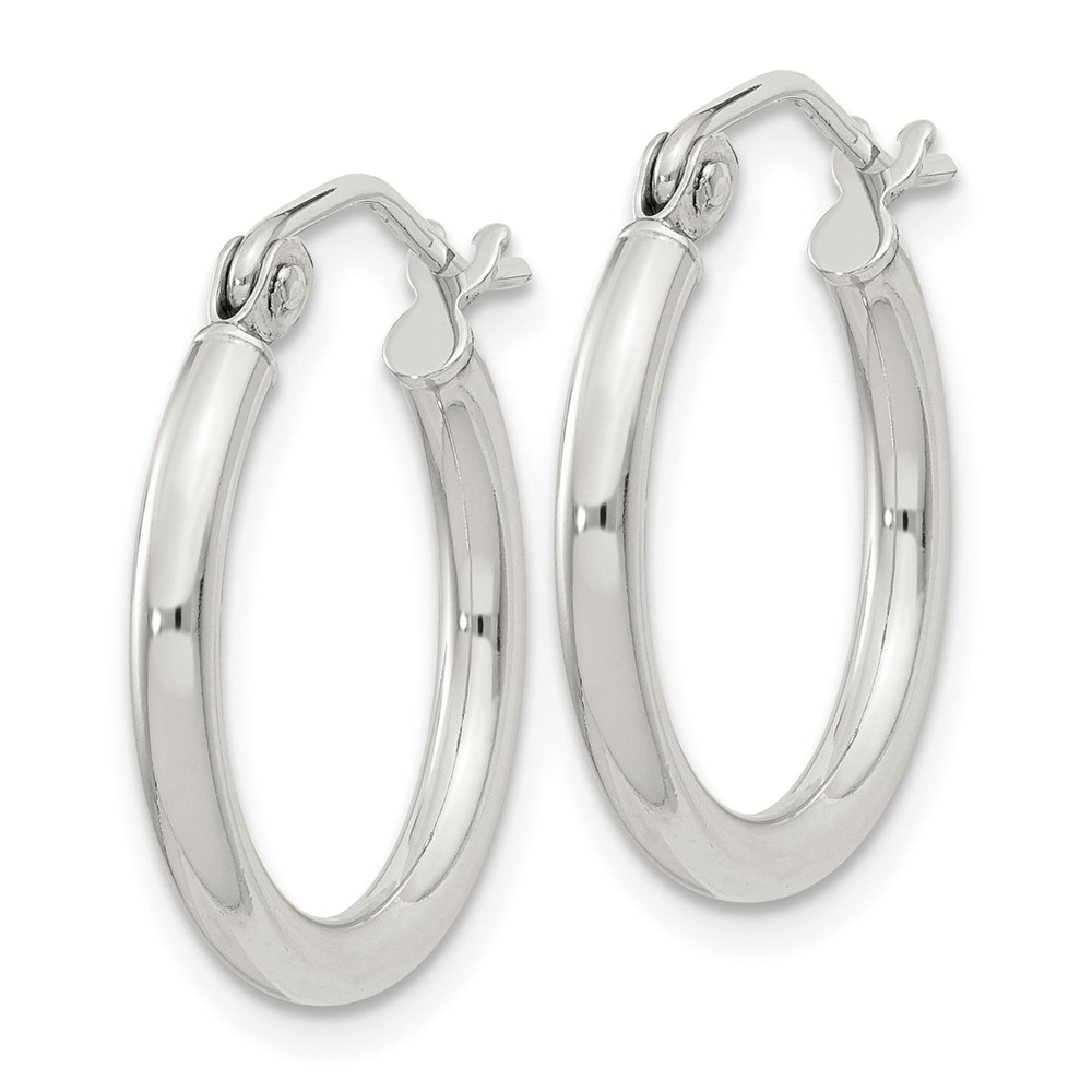 Sterling Silver 2mm Round Hoop Earrings (QE4376SP)