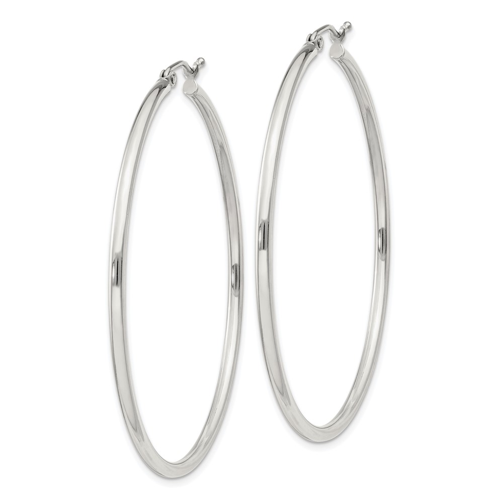 Sterling Silver 2mm Round Hoop Earrings (QE4377SP)