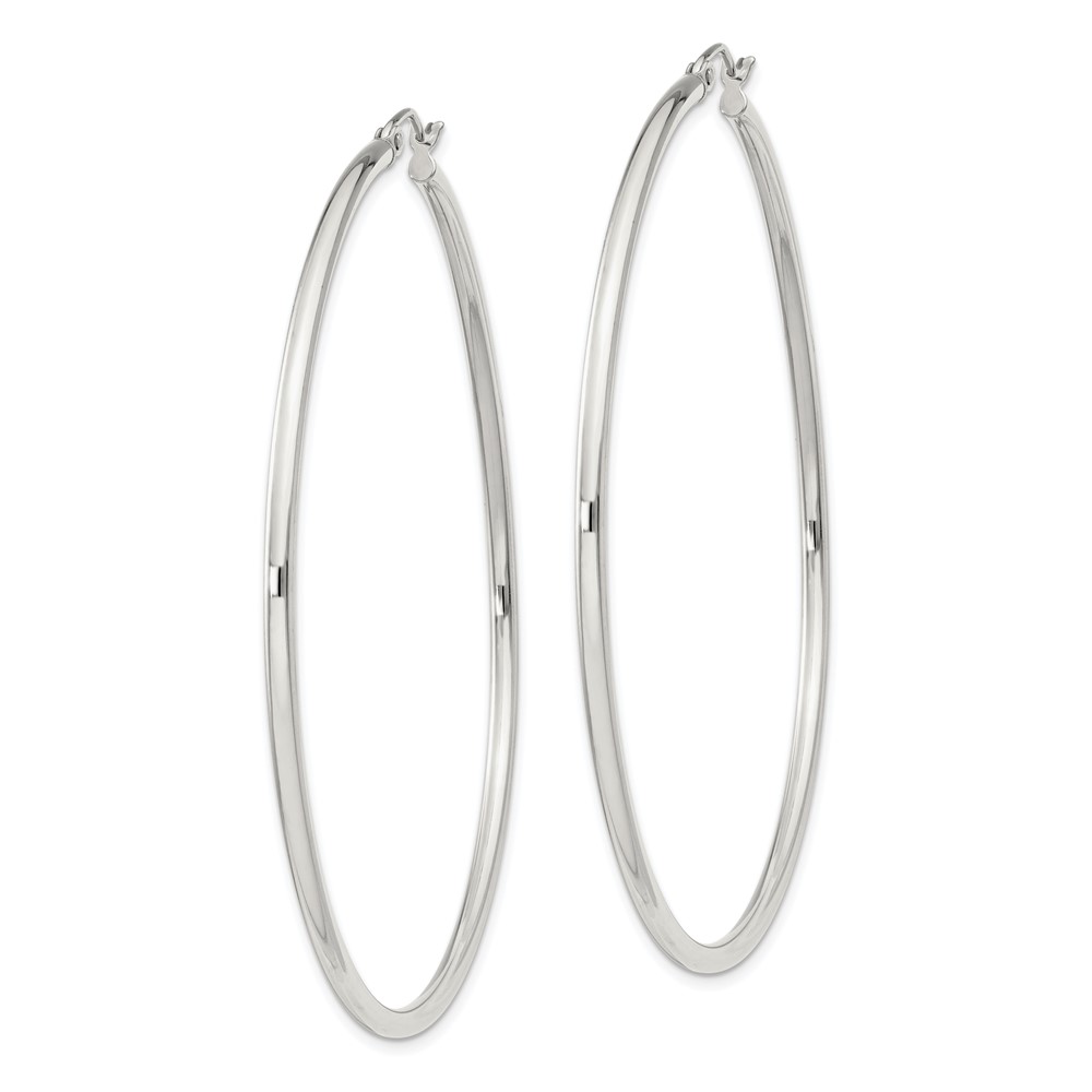Sterling Silver 2mm Round Hoop Earrings (QE4378SP)