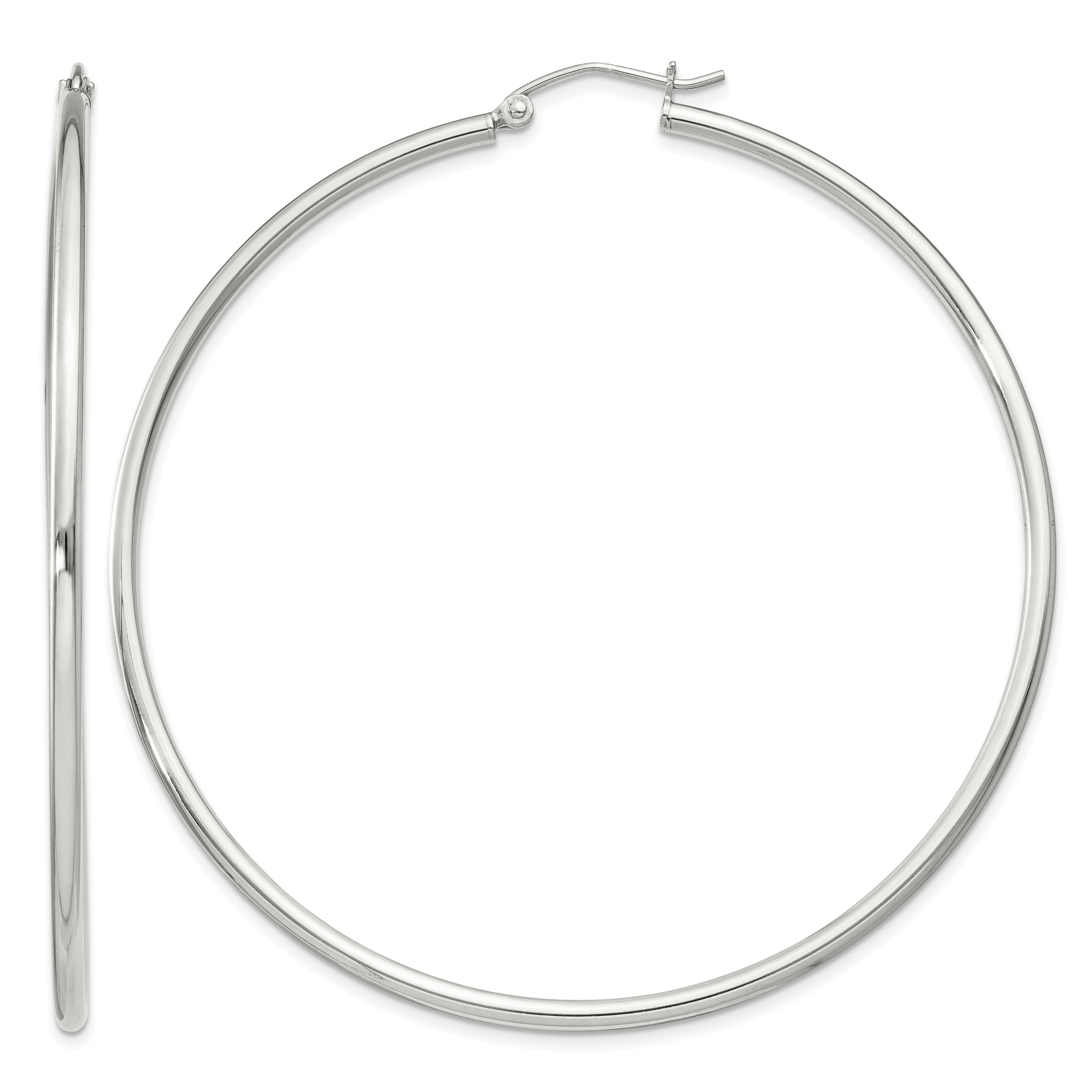 Sterling Silver 2mm Round Hoop Earrings (QE4378SP)