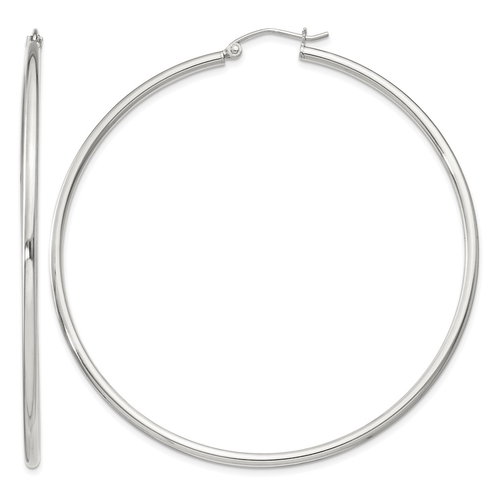Sterling Silver 2mm Round Hoop Earrings (QE4378SP)