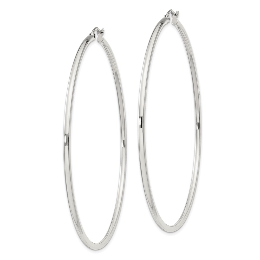 Sterling Silver 2mm Round Hoop Earrings (QE4379SP)