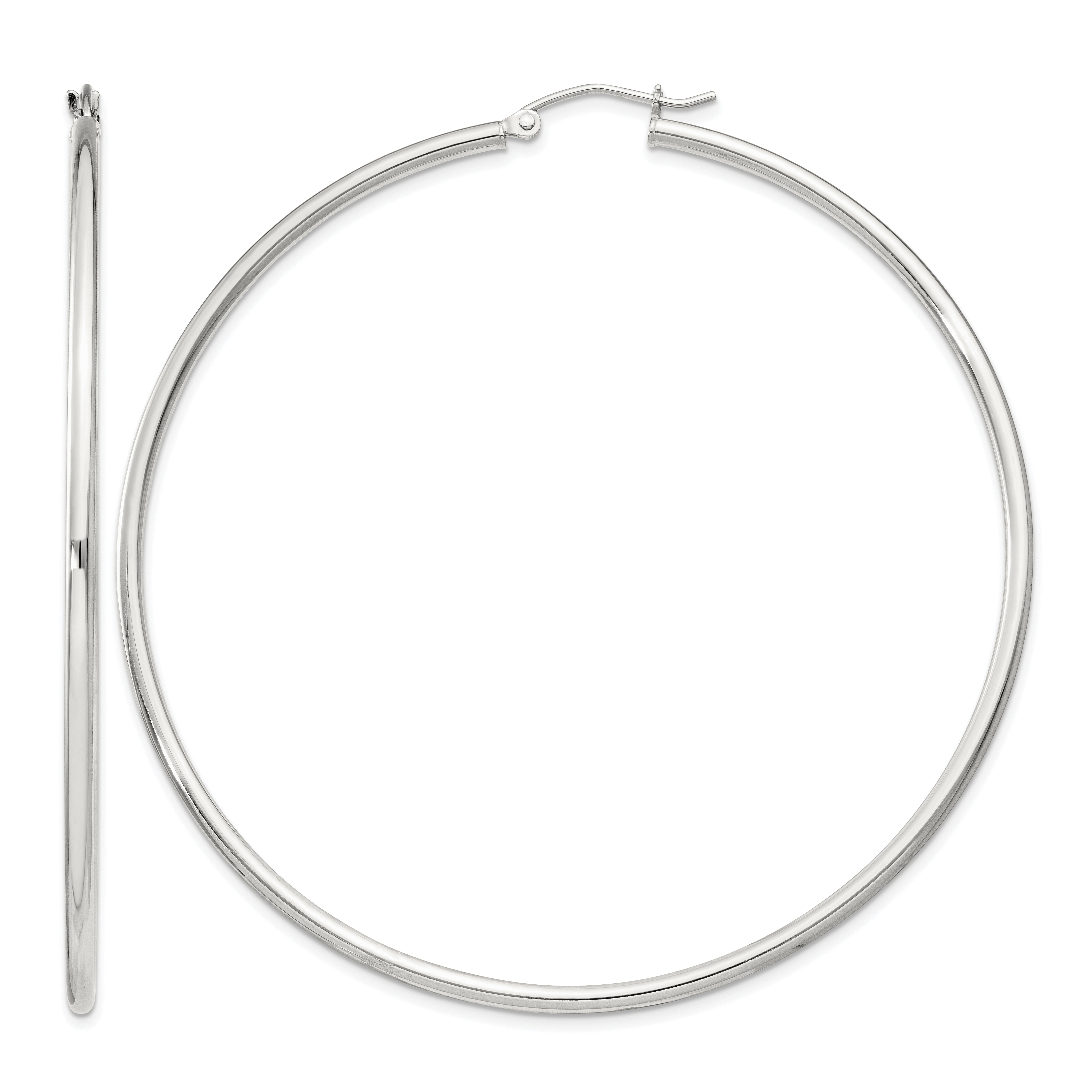 Sterling Silver 2mm Round Hoop Earrings (QE4379SP)