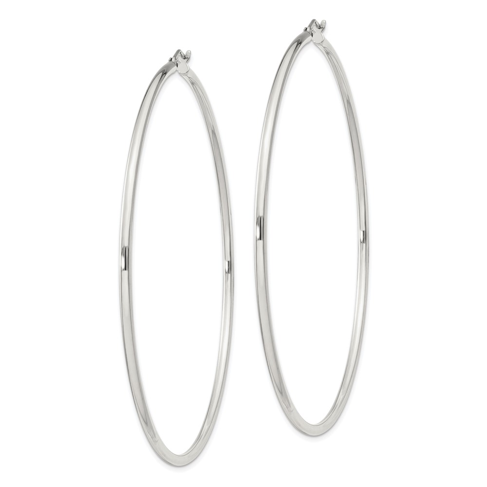 Sterling Silver 2mm Round Hoop Earrings (QE4380SP)