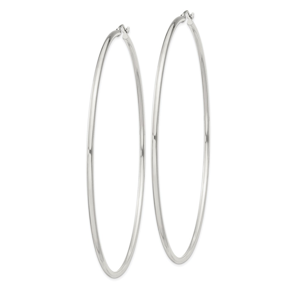 Sterling Silver 2mm Round Hoop Earrings (QE4381SP)