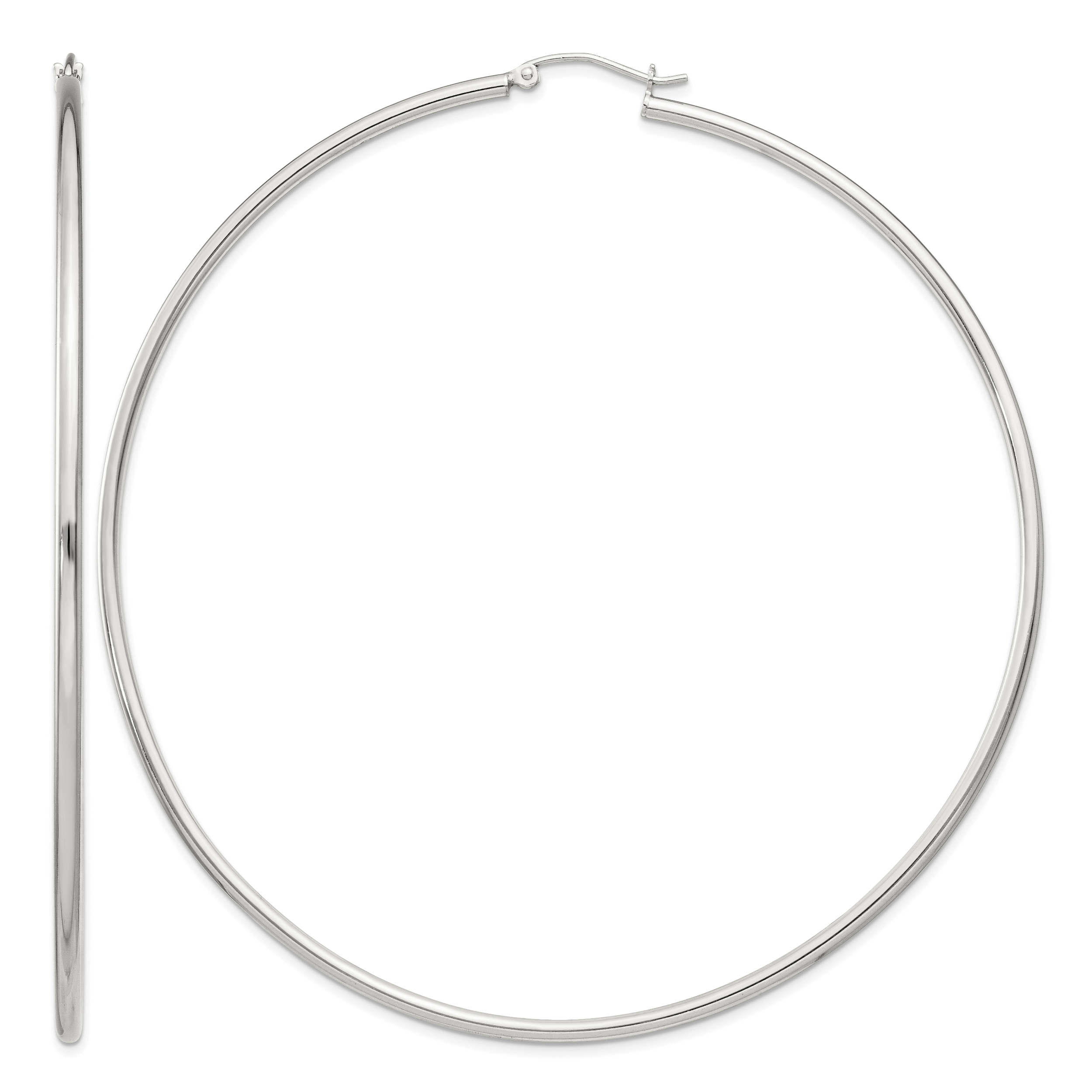 Sterling Silver 2mm Round Hoop Earrings (QE4381SP)