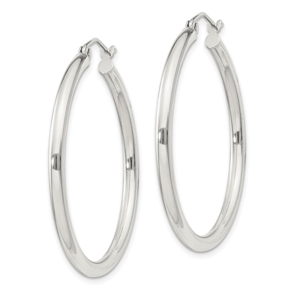 Sterling Silver 2.5mm Round Hoop Earrings (QE4387SP)