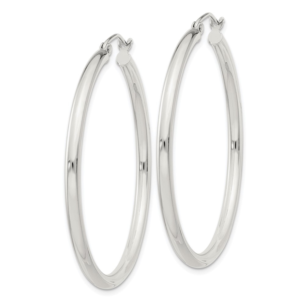 Sterling Silver 2.5mm Round Hoop Earrings (QE4388SP)