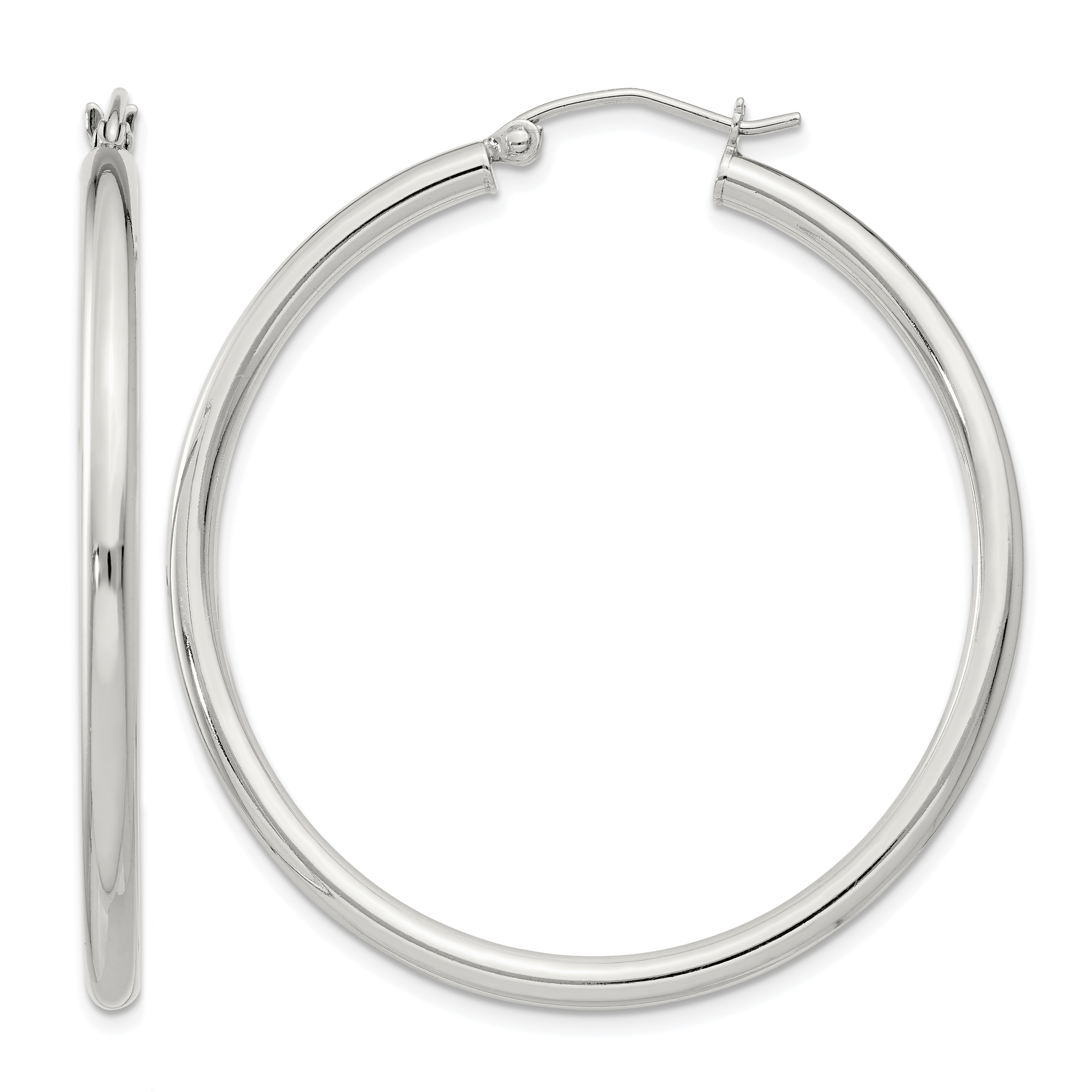 Sterling Silver 2.5mm Round Hoop Earrings (QE4388SP)