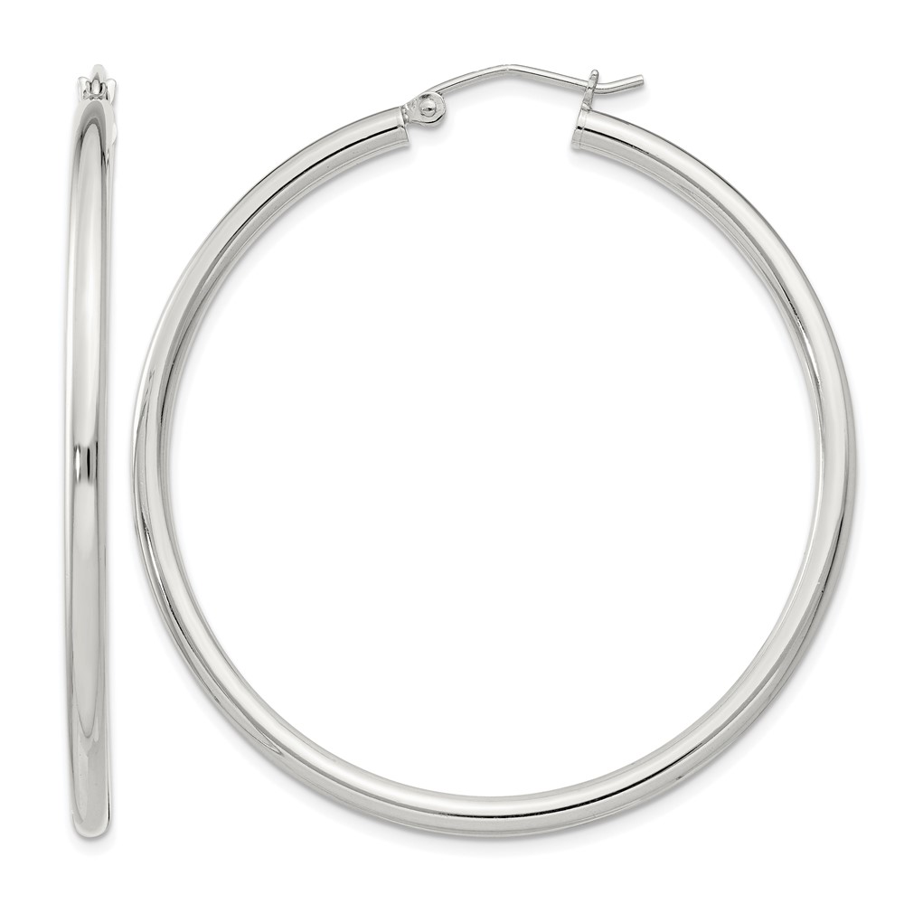 Sterling Silver 2.5mm Round Hoop Earrings (QE4389SP)