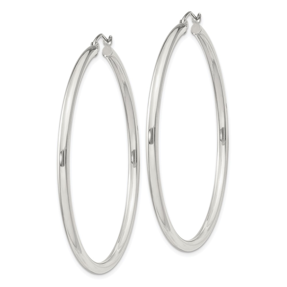 Sterling Silver 2.5mm Round Hoop Earrings (QE4390SP)