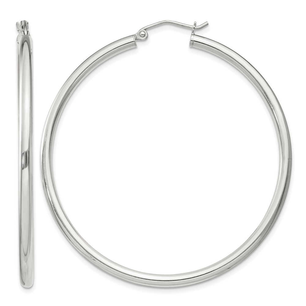 Sterling Silver 2.5mm Round Hoop Earrings (QE4390SP)