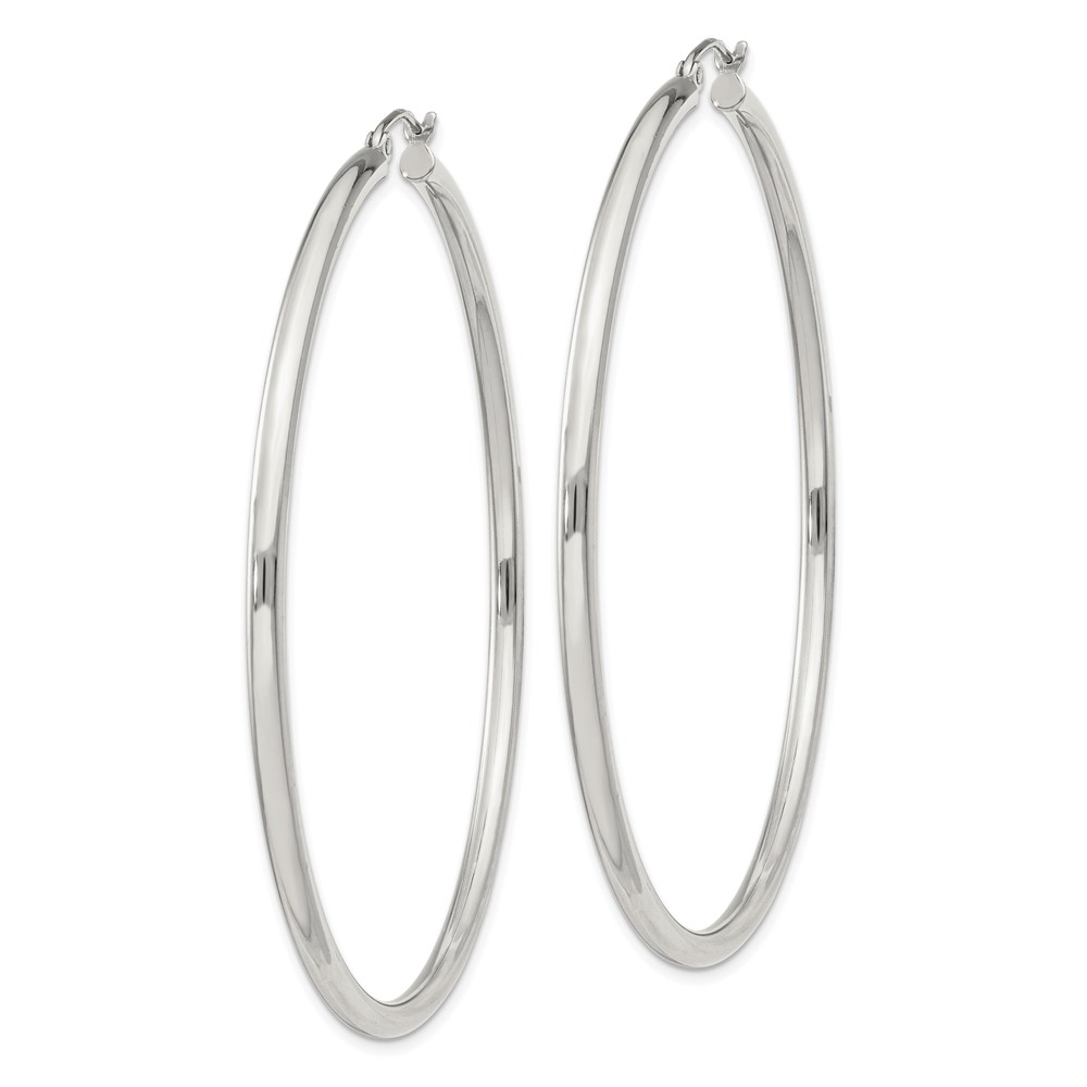 Sterling Silver 2.5mm Round Hoop Earrings (QE4392SP)