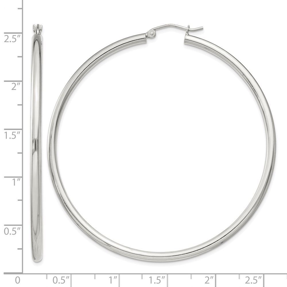 Sterling Silver 2.5mm Round Hoop Earrings (QE4392SP)