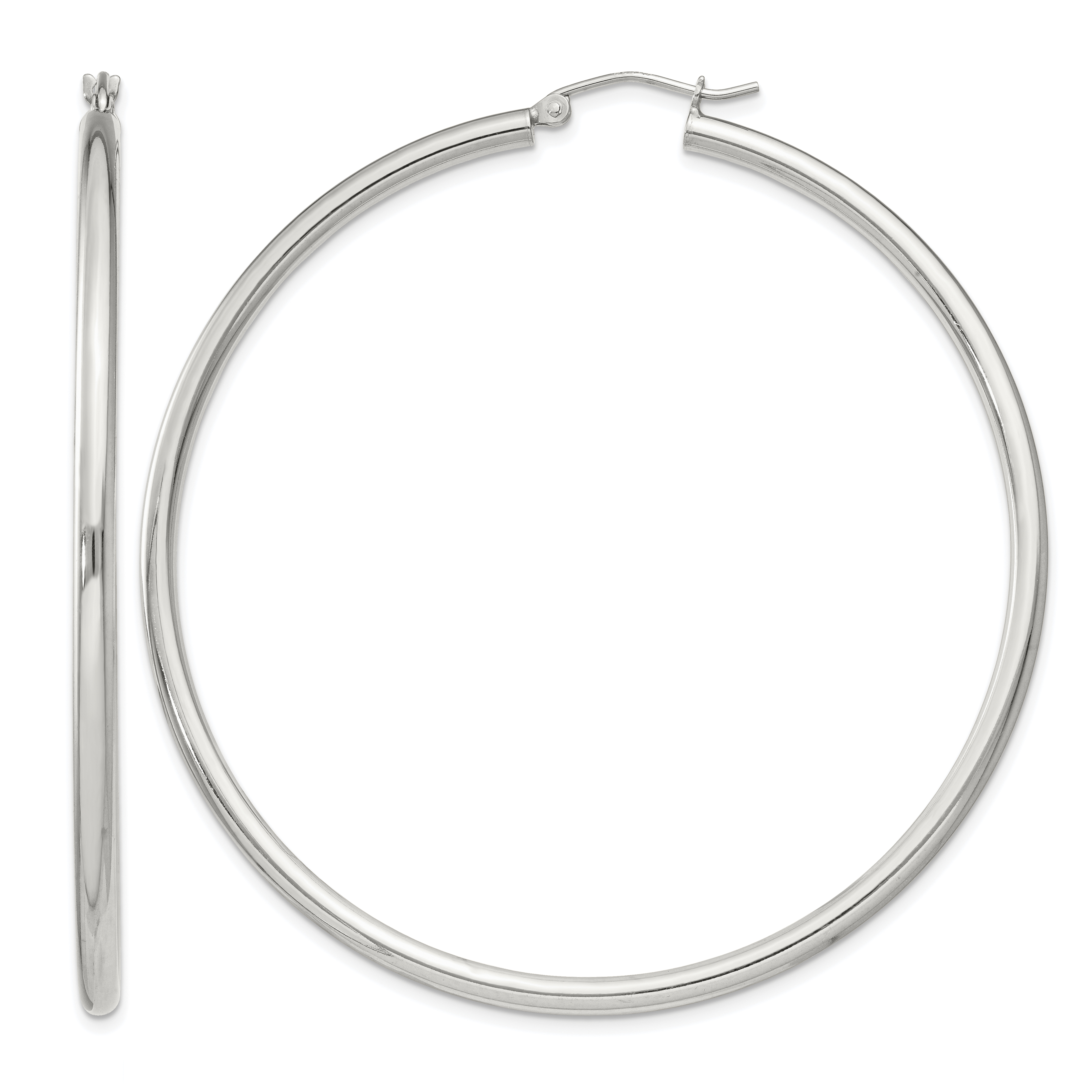 Sterling Silver 2.5mm Round Hoop Earrings (QE4392SP)