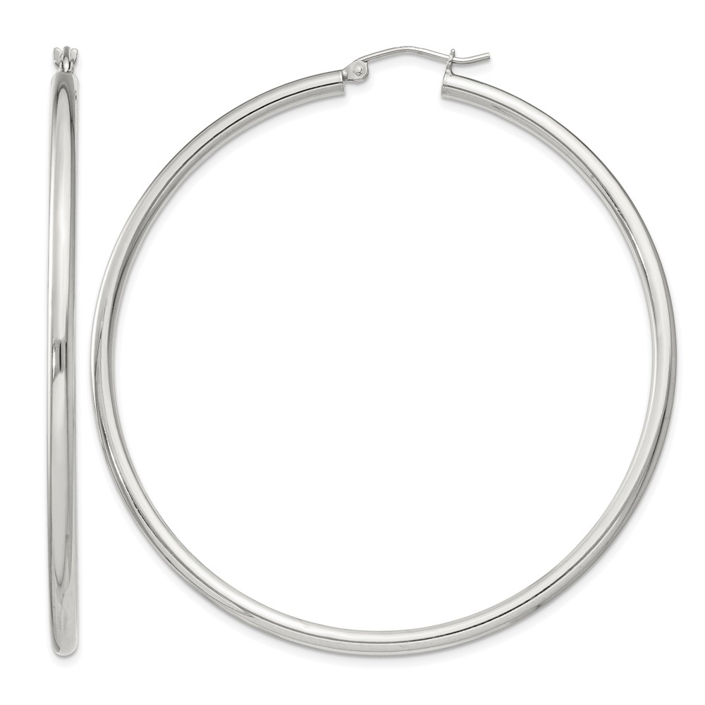 Sterling Silver 2.5mm Round Hoop Earrings (QE4392SP)