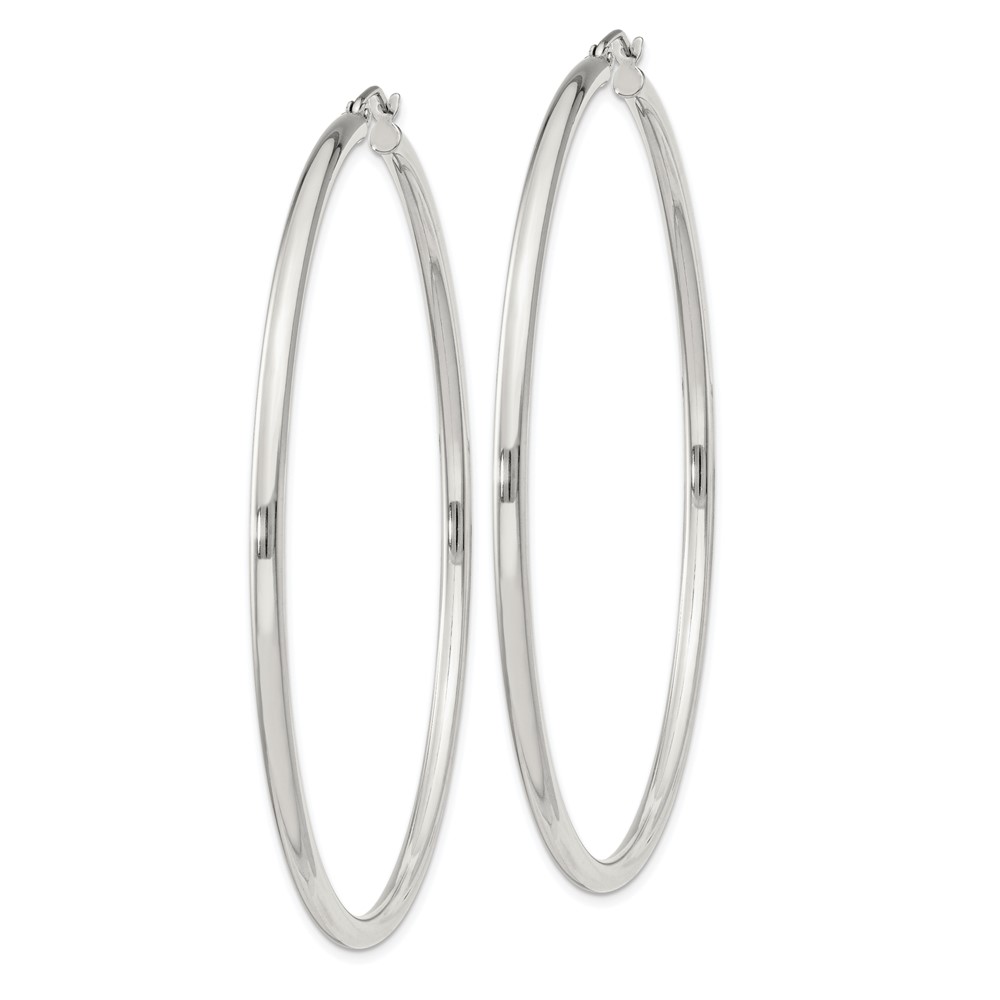 Sterling Silver 2.5mm Round Hoop Earrings (QE4393SP)