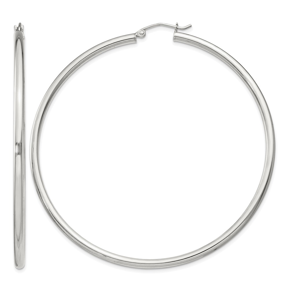 Sterling Silver 2.5mm Round Hoop Earrings (QE4393SP)