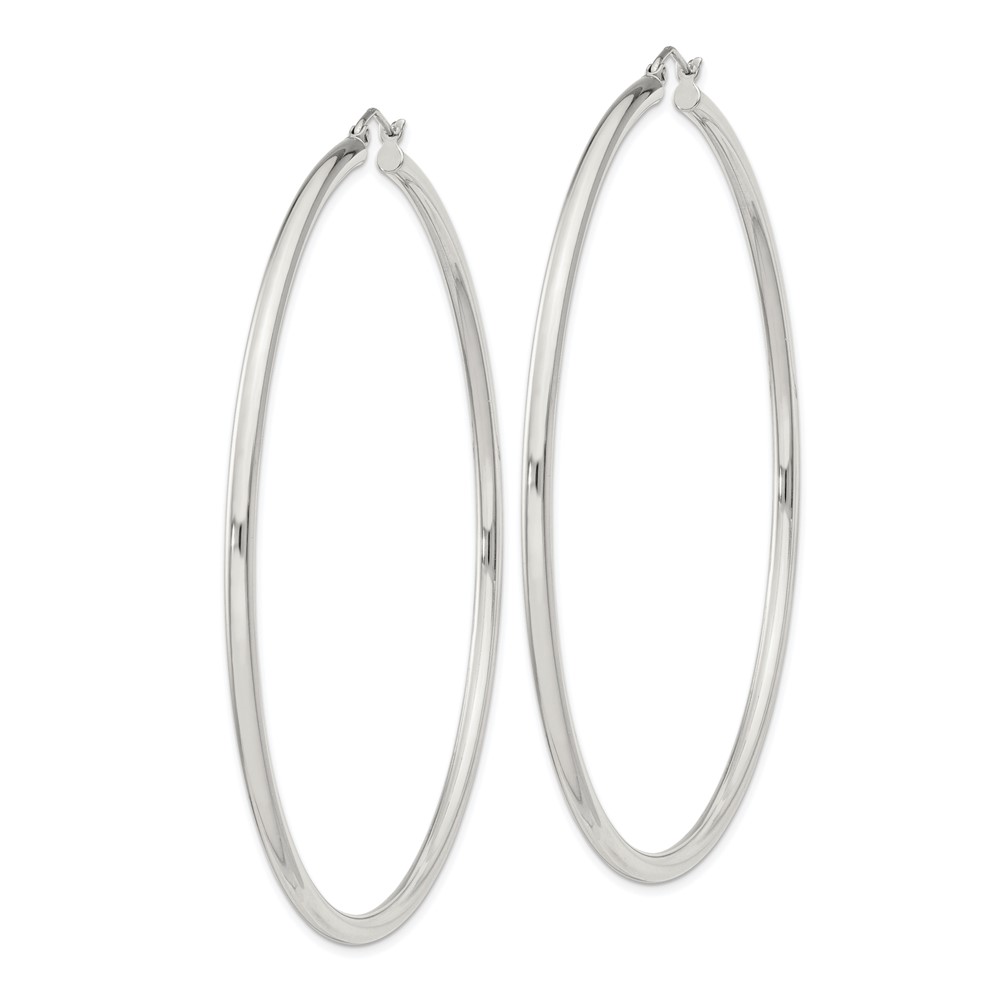 Sterling Silver 2.5mm Round Hoop Earrings (QE4394SP)