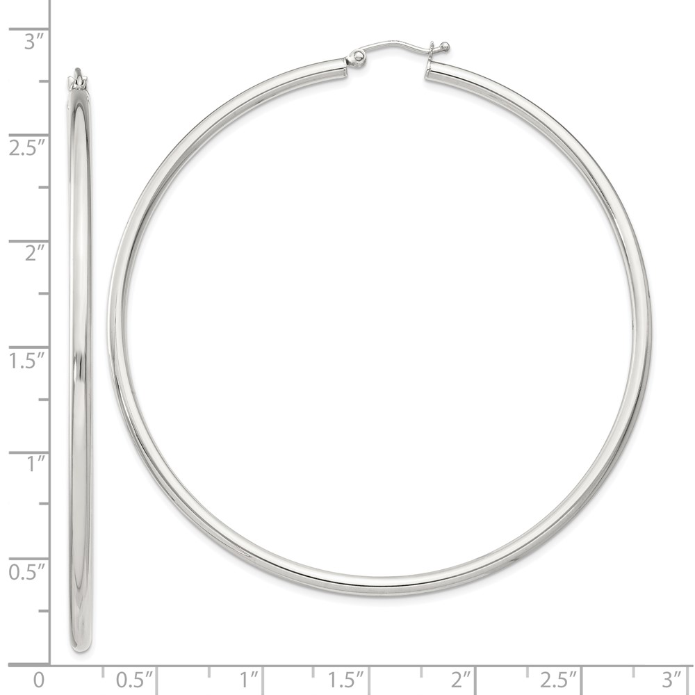 Sterling Silver 2.5mm Round Hoop Earrings (QE4394SP)
