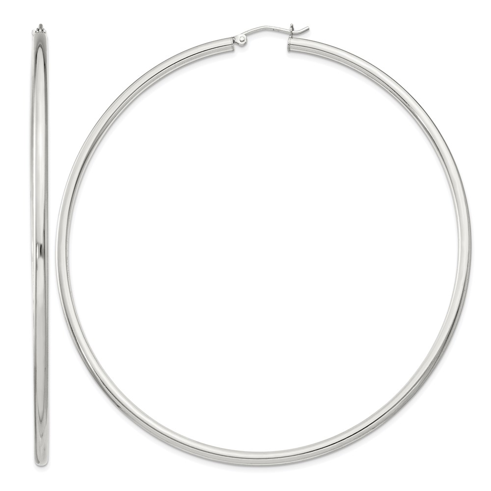 Sterling Silver 2.5mm Round Hoop Earrings (QE4395SP)