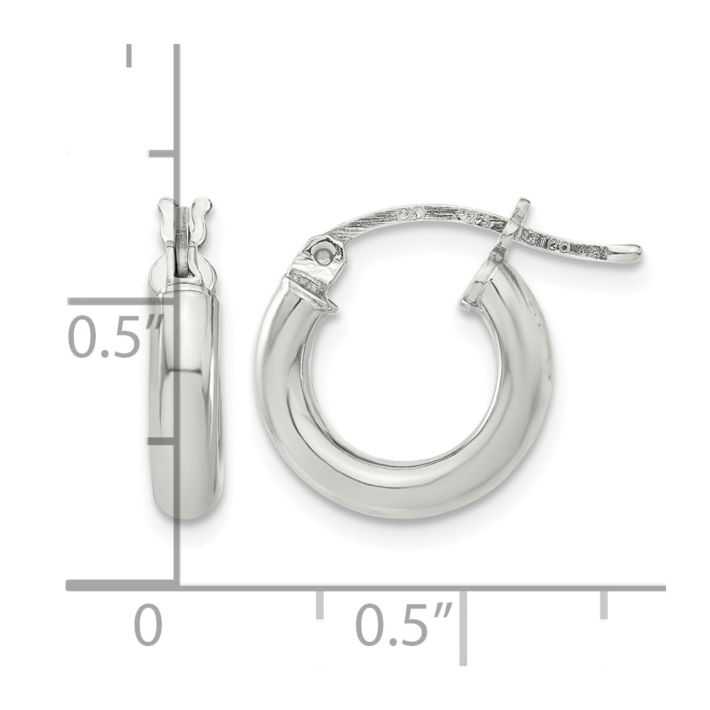 Sterling Silver 3mm Round Hoop Earrings (QE4396SP)