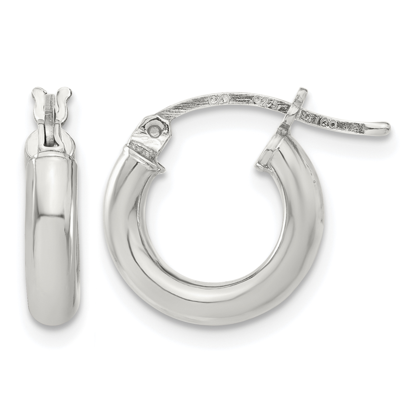 Sterling Silver 3mm Round Hoop Earrings (QE4396SP)
