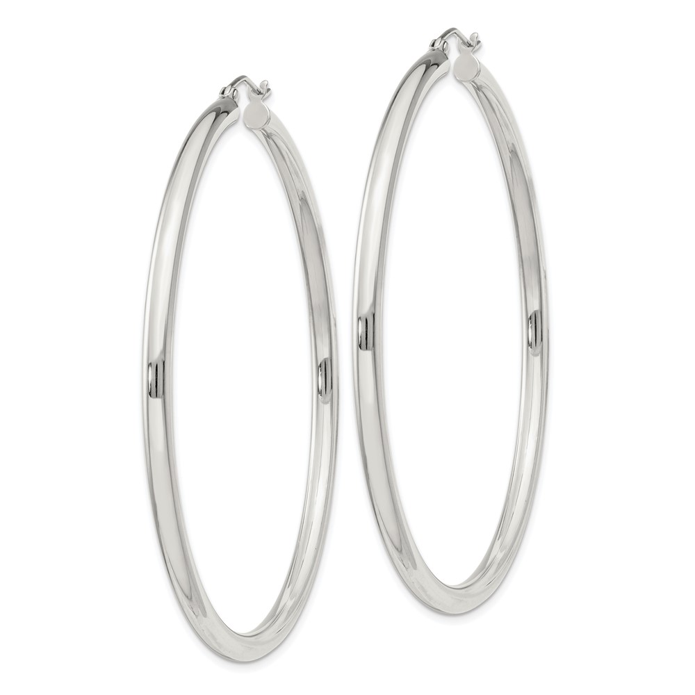 Sterling Silver 3mm Round Hoop Earrings (QE4398SP)