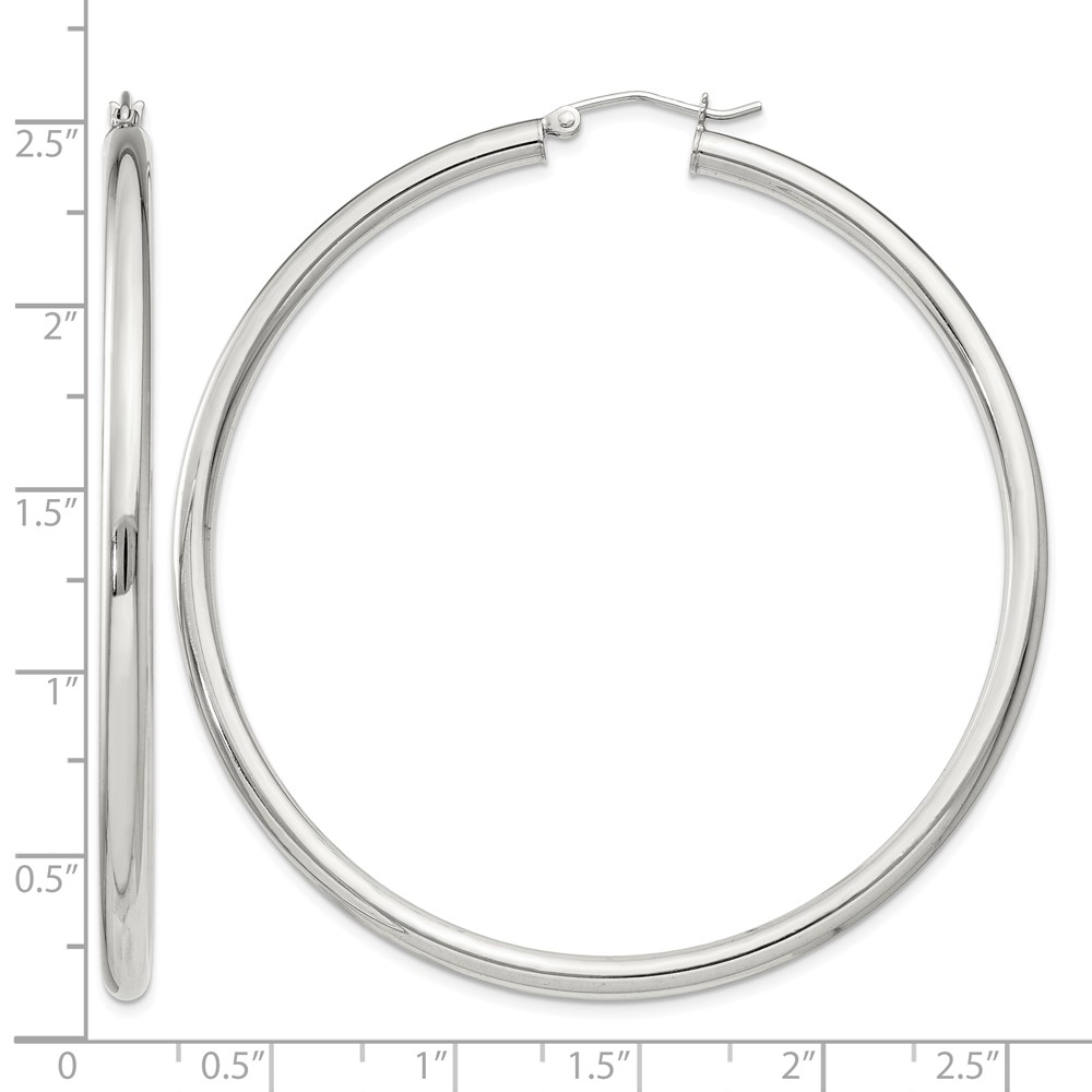 Sterling Silver 3mm Round Hoop Earrings (QE4398SP)