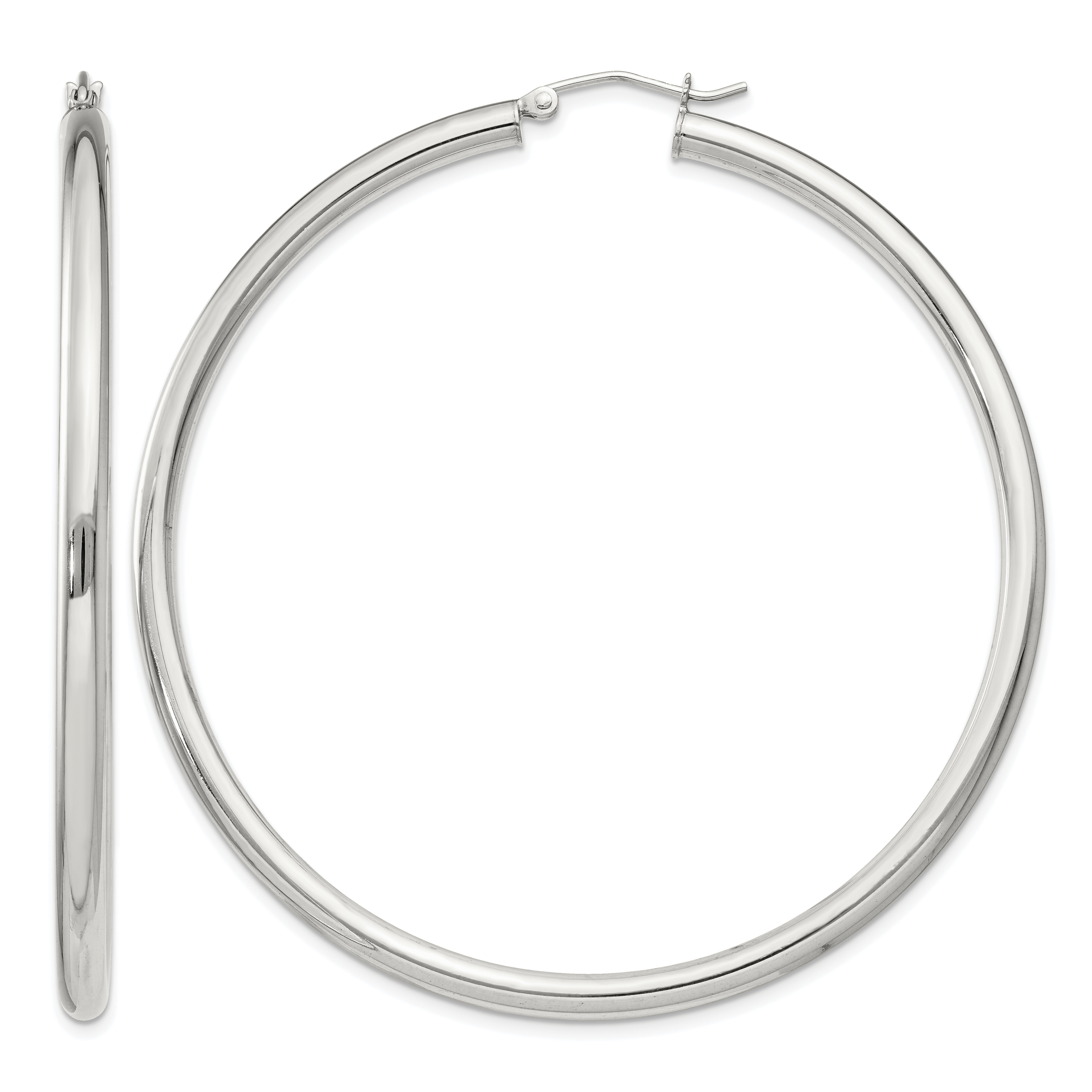Sterling Silver 3mm Round Hoop Earrings (QE4398SP)