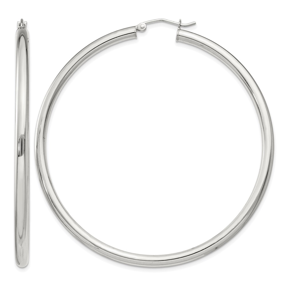 Sterling Silver 3mm Round Hoop Earrings (QE4398SP)