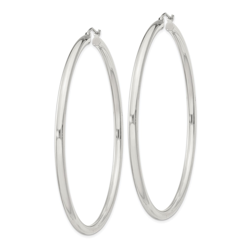 Sterling Silver 3mm Round Hoop Earrings (QE4399SP)