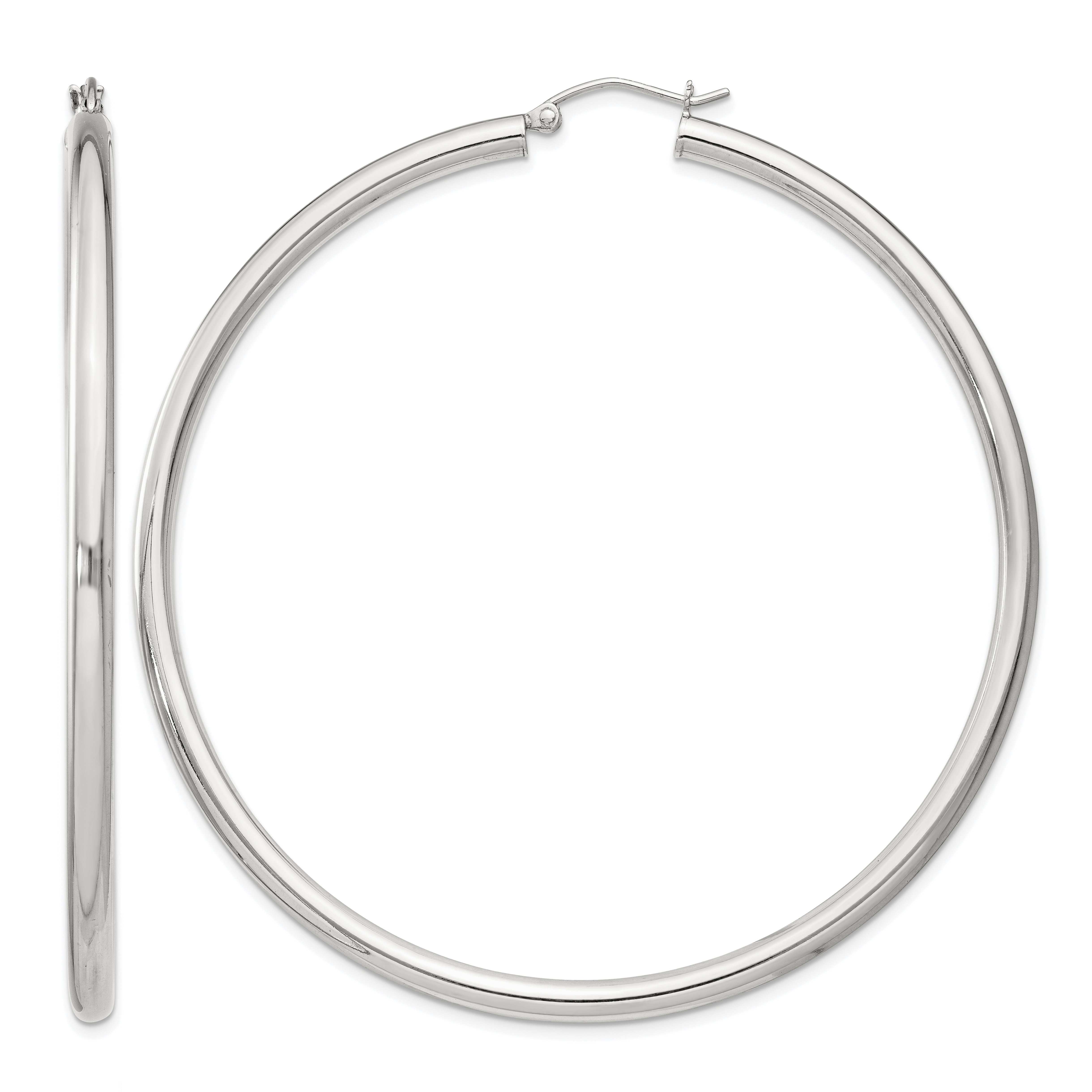 Sterling Silver 3mm Round Hoop Earrings (QE4399SP)