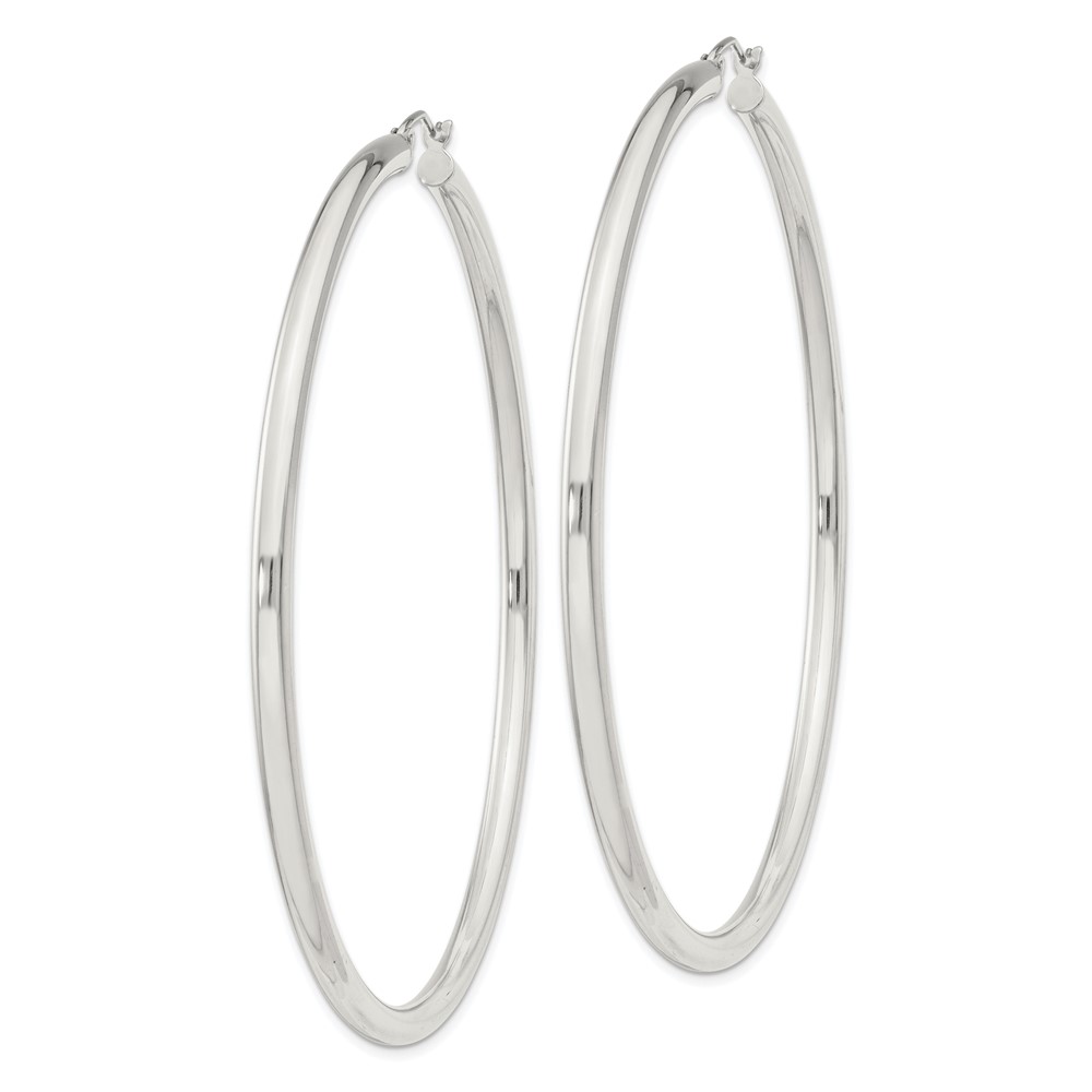 Sterling Silver 3mm Round Hoop Earrings (QE4400SP)