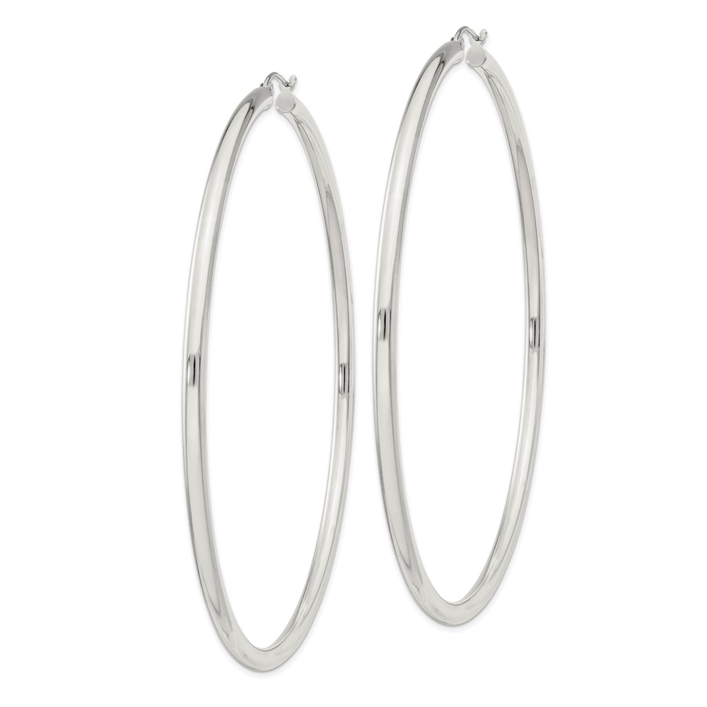 Sterling Silver 3mm Round Hoop Earrings (QE4401SP)