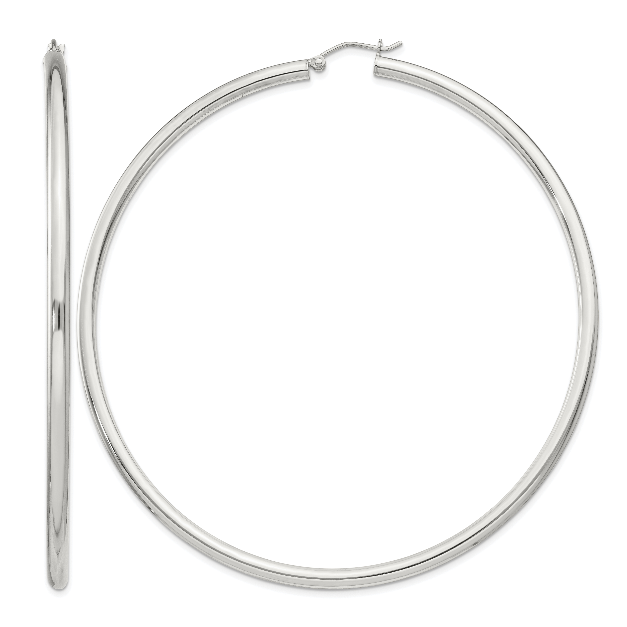 Sterling Silver 3mm Round Hoop Earrings (QE4401SP)