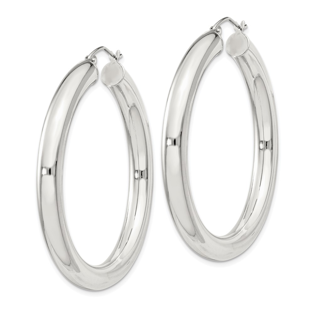 Sterling Silver 5mm Round Hoop Earrings (QE4409SP)