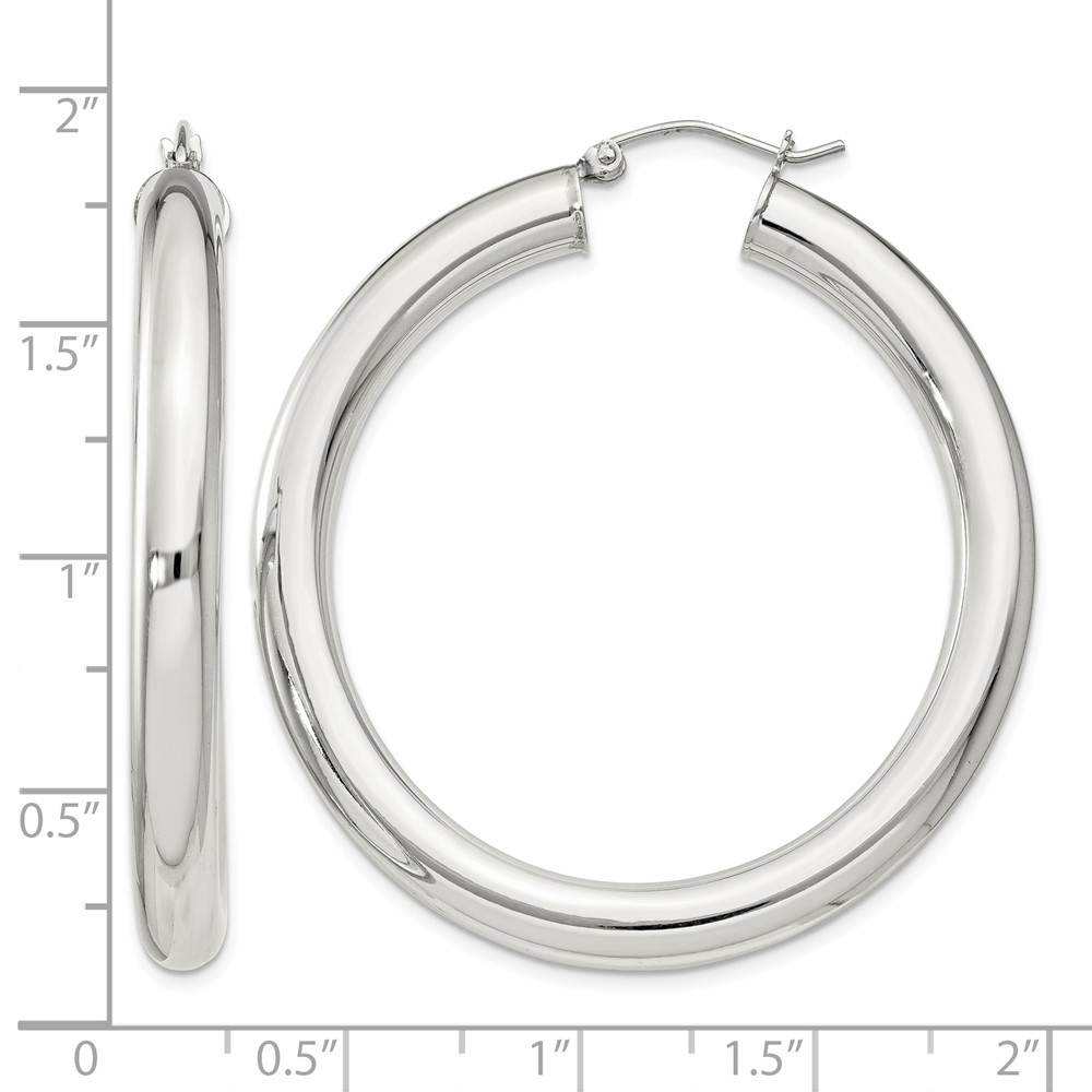 Sterling Silver 5mm Round Hoop Earrings (QE4409SP)