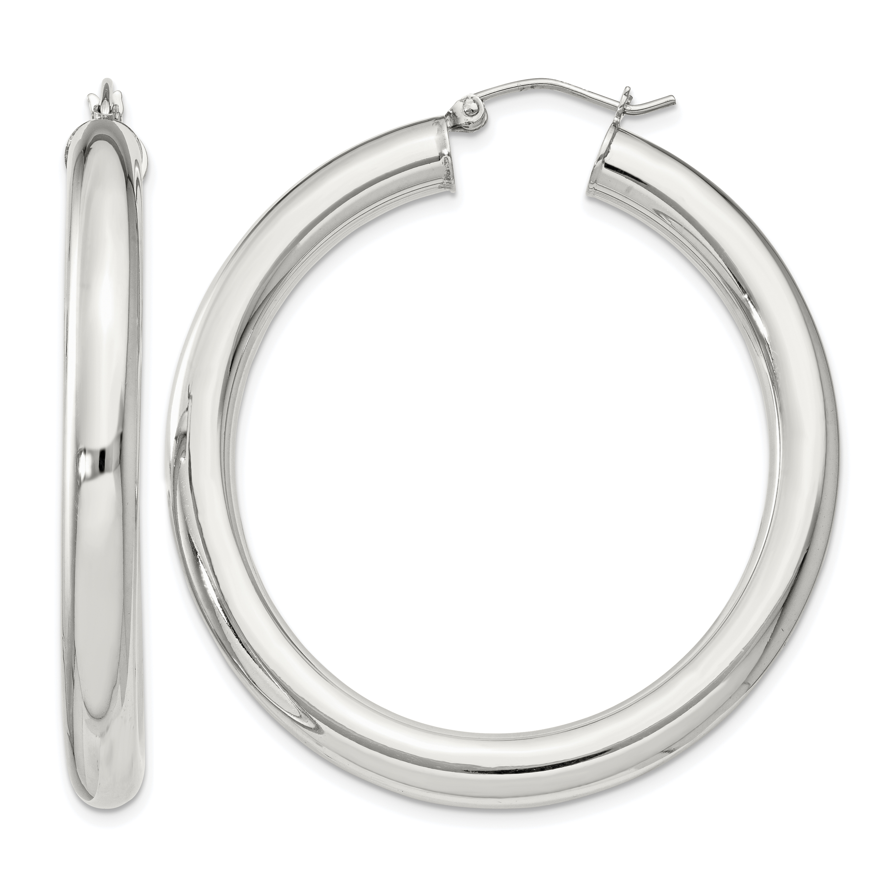Sterling Silver 5mm Round Hoop Earrings (QE4409SP)